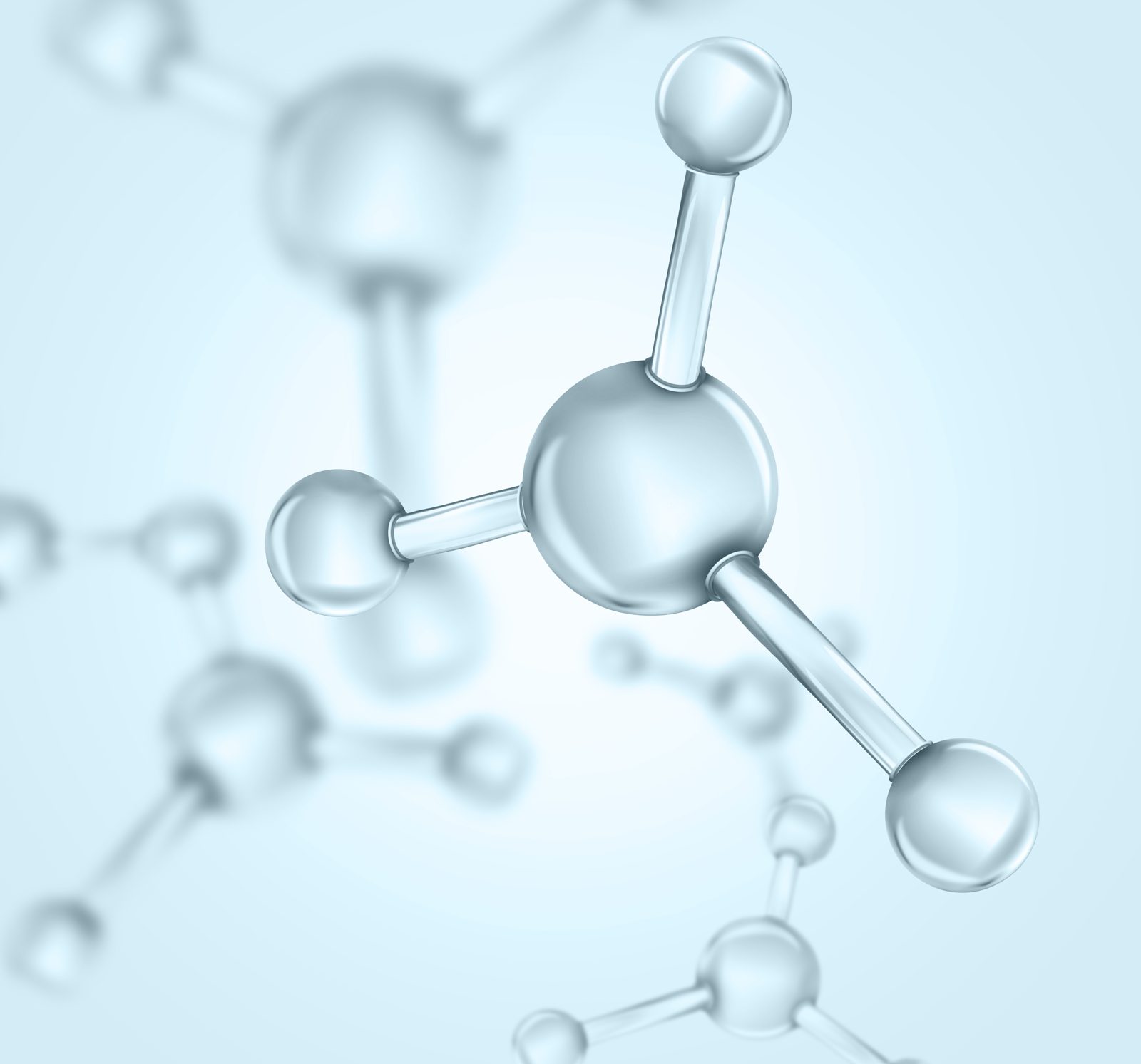 3D molecular structure representing chemical compounds in the CASINDI supplier database