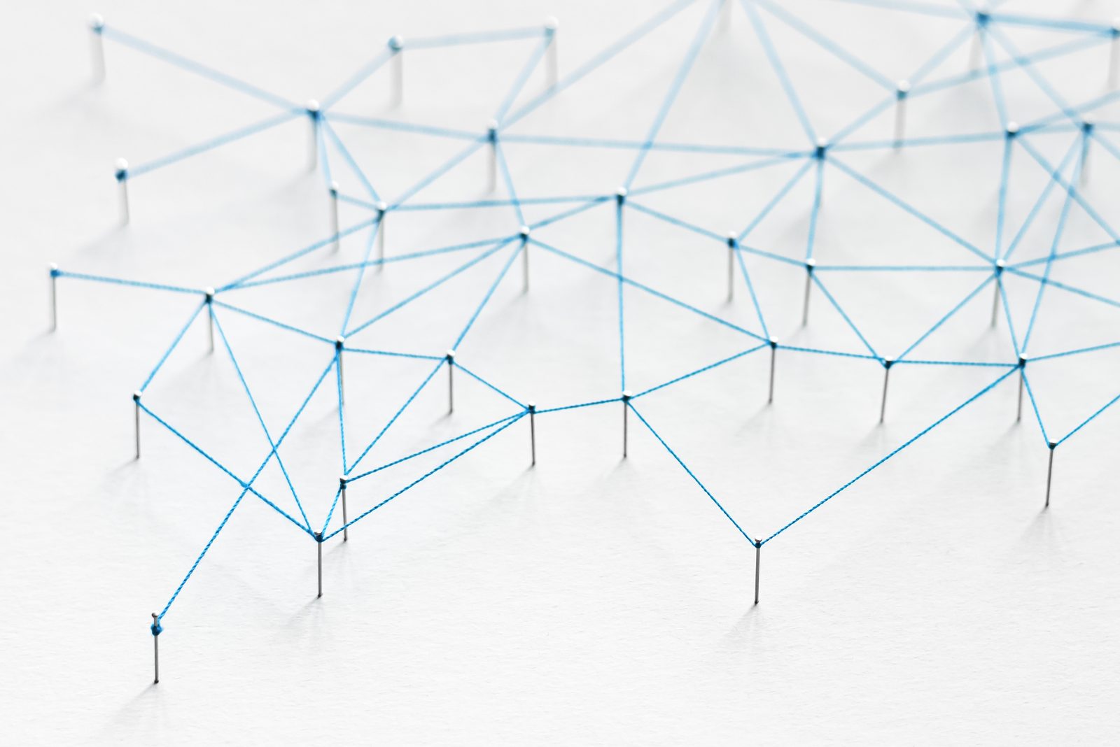Network of connected points representing buyers and suppliers linked through CAS numbers on CASINDI